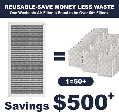 12x20x1 Reusable Air Filter, Electrostatic, Washable Lasts a Lifetime, Breathe - Image 2