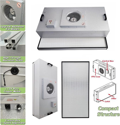 INTSUPERMAI Vertical Laminar Flow Hood Air Flow Clean Bench Workstation - Image 7