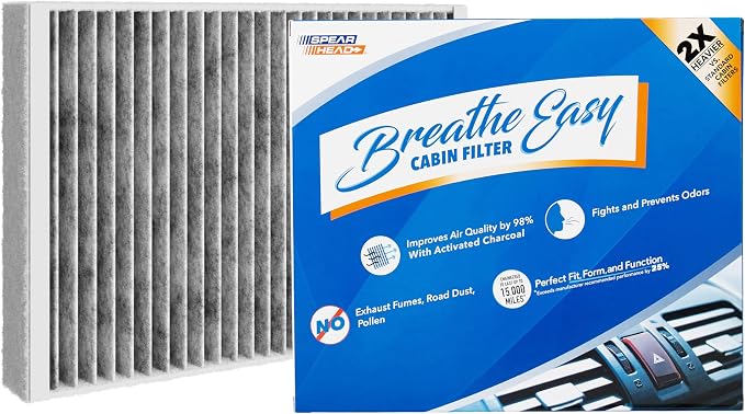 Spearhead Odor Defense Breathe Easy AC & Heater Cabin Filter, Fits S60 by SPEARHEAD