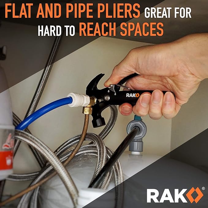 RAK Hammer Multitool BirthdayGifts for Men - Cool Unique Gifts Who Have Everything - Compact DIY Survival Multi Tool - Backpacking & Camping Accessories - Gadget Gifts