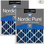 Nordic Pure 16x25x4 Pleated Air Filters MERV 7 Plus Carbon 2 Pack by NordicPure