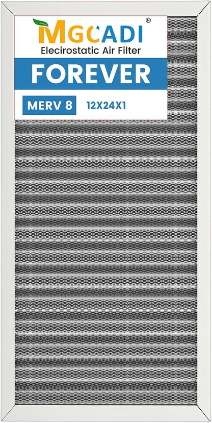 12x24x1 HVAC Furnace Air Filter, Lasts a Lifetime, the Last HVAC Filter You by MGCADI
