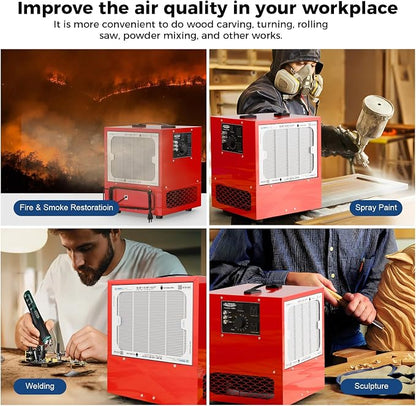 ALORAIR Portable Air Filtration System Built-In Ionizer, 180° Air Intake - Image 8
