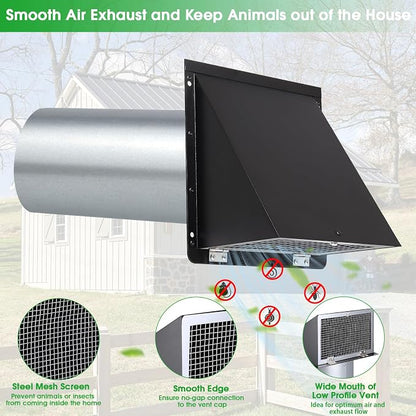 3 Inch Dryer Vent Cover Outside - Image 3