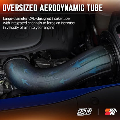K&N NextGen Cold Air Intake System: High-Flow Cotton Filter: Compatible - Image 8