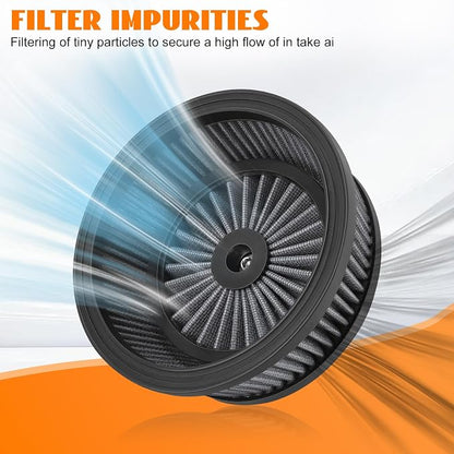 High Flow Air Cleaner Intake Filter System Kit Air Filters Cover - Image 5