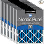Nordic Pure 20x25x2 Pleated Air Filters MERV 7 Plus Carbon 12 Pack by NordicPure