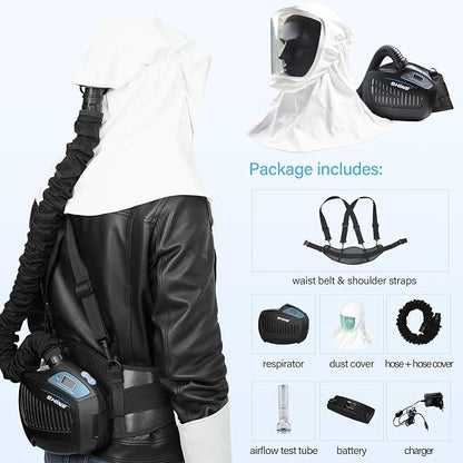 SHINE Air Purifying Respirator, Approved 3 Levels Airflow Control, - Image 6