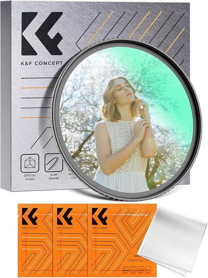 K&F CONCEPT 77mm White Mist 1/4 Filter, 18 Multi-Layer Coatings Dreamy Soft by KFCONCEPT