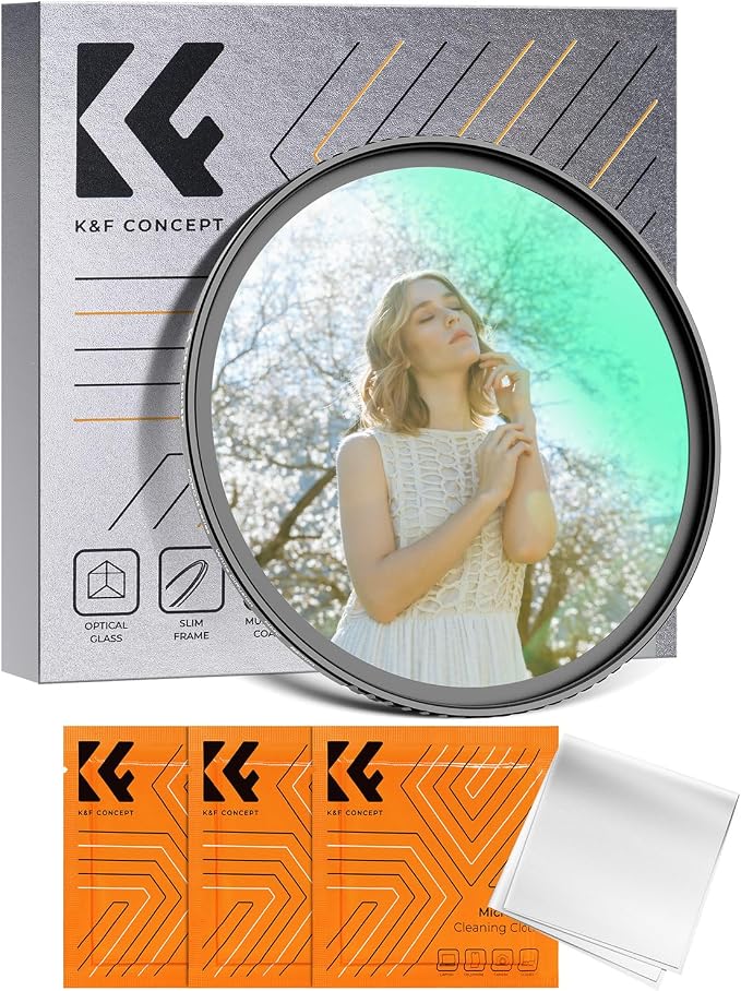 K&F CONCEPT 72mm White Mist 1/4 Filter, 18 Multi-Layer Coatings Dreamy Soft by KFCONCEPT
