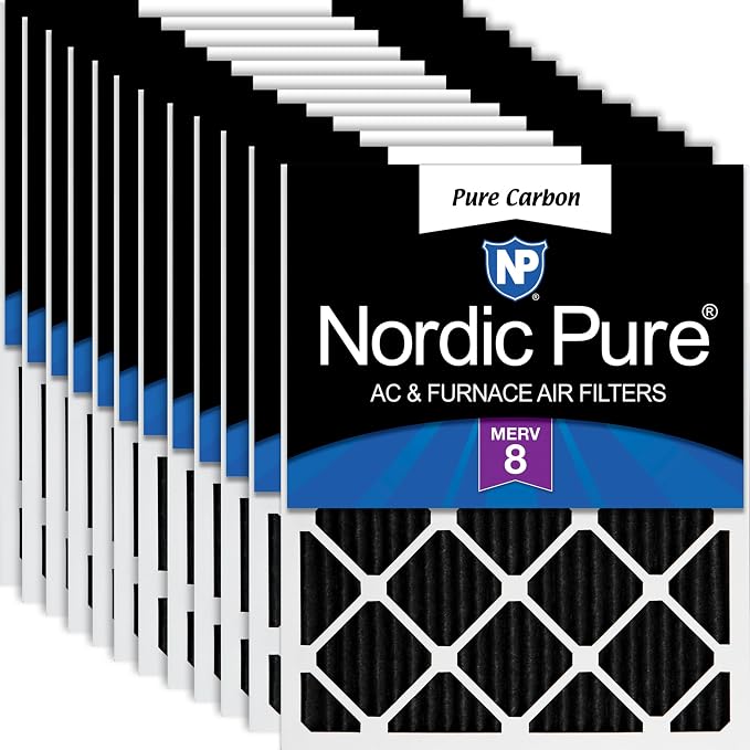 Nordic Pure 14x20x1 Pure Carbon Pleated Odor Reduction Furnace Air Filters 12 by NordicPure