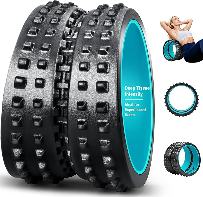 Back Roller for Back Pain Reliefn & Stretching, Deep Tissue Massage Roller Supports Up to 530 lbs / 240 kg, 5.5''-7.5'' Curved Foam Roller for Home Physical Stretching