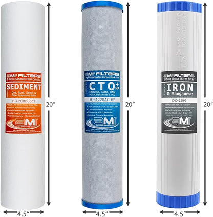 APPLIED MEMBRANES INC. Whole House Water Filter Replacement Filter Cartridge Set - Image 4