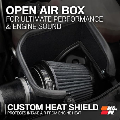 K&N Cold Air Intake System: Dry-Flow Air Filter, Increase Performance & - Image 6