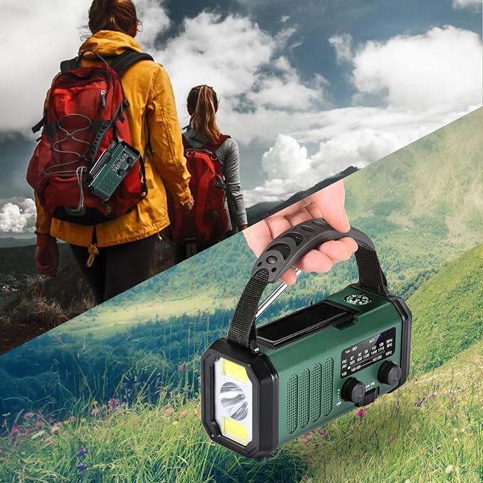10000mAh Hand Crank Emergency Radio, NOAA Weather Radio - Image 7