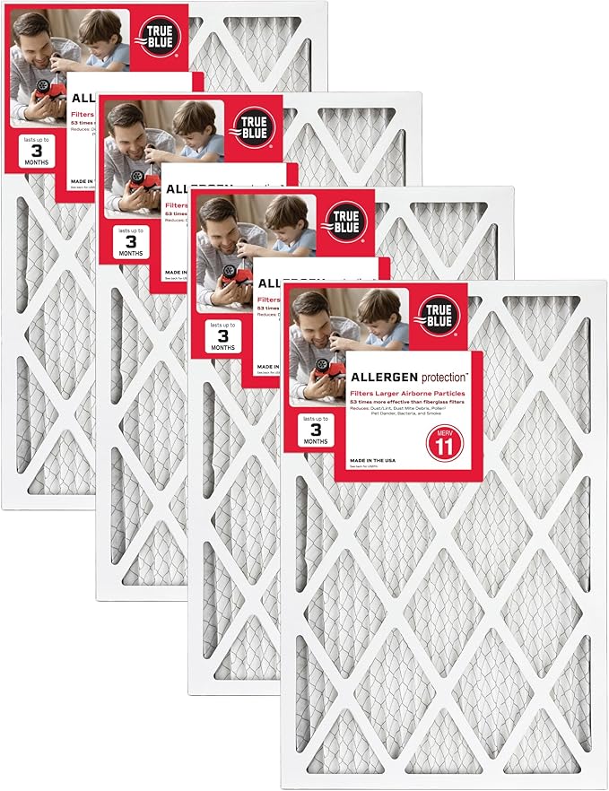 True Blue 14x20x1 MERV 11 Allergen Air Filter | Electrostatic Pleated HVAC by TRUEBLUE