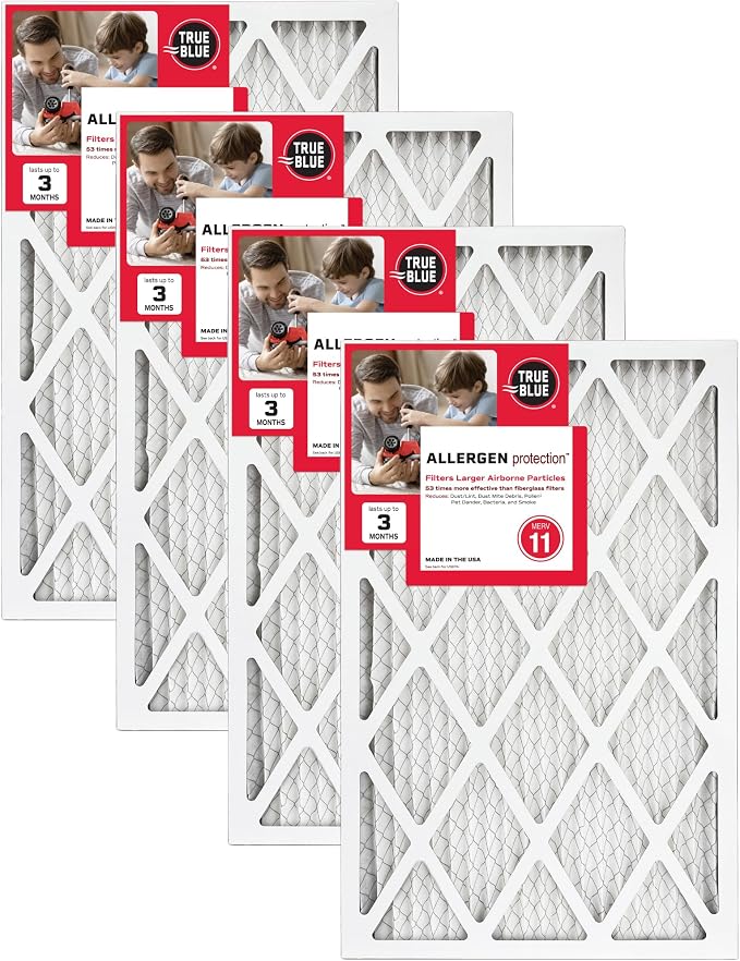 True Blue 14x30x1 MERV 11 Allergen Air Filter | Electrostatic Pleated HVAC by TRUEBLUE