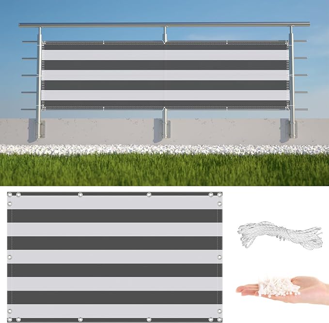 Privacy Screen 1.6' x 6.6' UV Protection Weather-Resistant Privacy Screen by AYLFBFU