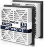 2 Pack 20x20x3 furnace filter MERV-13 Pleated Air Filter Replacement Compatible by UNBOSOM