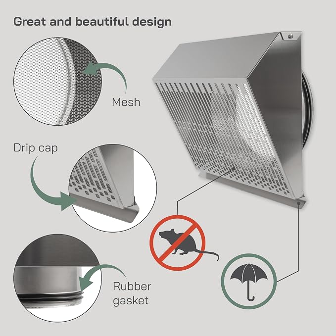 Vent Systems 10" Inch Exhaust Vent Cover - Image 3