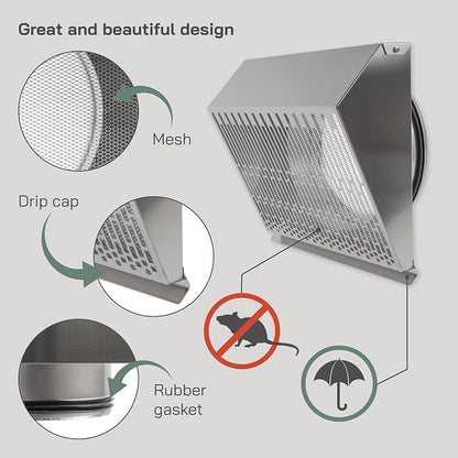 Vent Systems 10" Inch Exhaust Vent Cover - Image 3