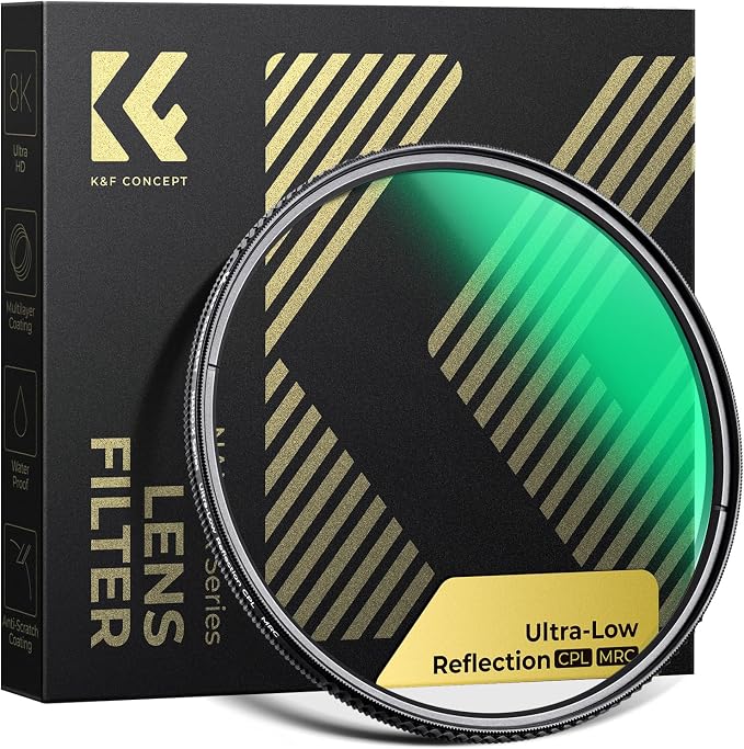 K&F CONCEPT 37mm Ultra-Low Reflectivity Polarizers Filter, 28 Multi-Layer by KFCONCEPT