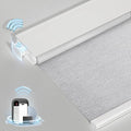 MANSNIX Smart Motorized Blinds with Remote, Cordless No-Drill Automatic Roller Shades, Blackout Electric Blind for Windows, Grey, 38 x 72