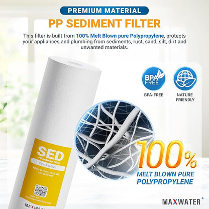 Max Water 1 Micron 20" x 4.5" Sediment Filter - Image 3