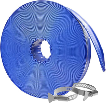 Poolvio Backwash Hose 2" x 100 ft, Tear-Resistant & Leak-Free by POOLVIO