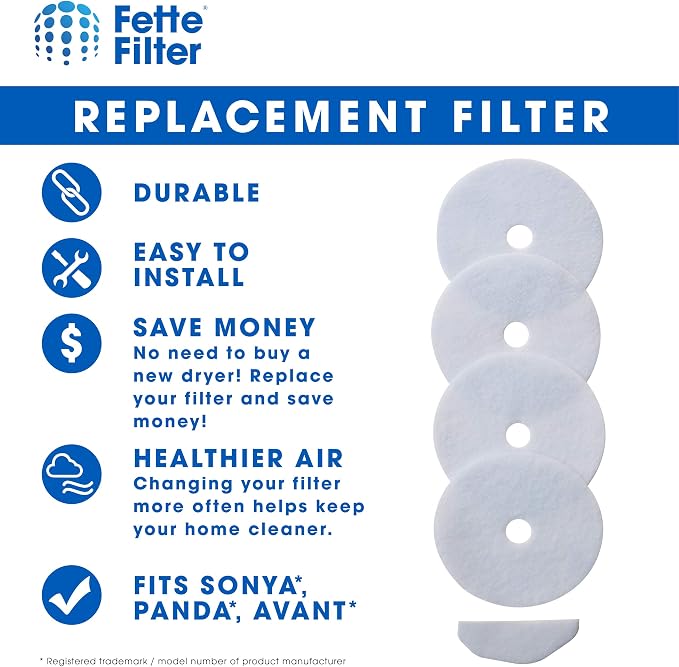 Fette Filter -Premium Material Dryer Exhaust Filters Compatible - Image 3
