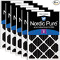 Nordic Pure 20x25x4 Pure Carbon Pleated Odor Reduction Merv 8 Furnace Filters 6 by NordicPure