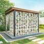 Summer Cactus Outdoor Curtains for Patio Cactus Tropical Plant Wooden by Unknown