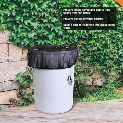 Rain Mesh Cover, Mesh Cover for Rain Barrels, Drawstring Leaf Filter Water - Image 2