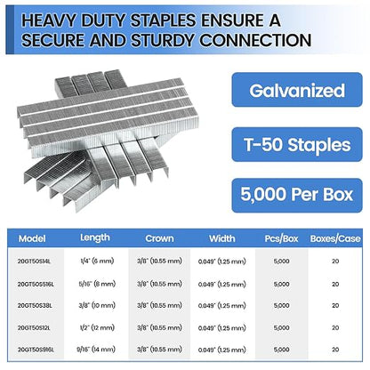 meite T-50 Staples, 1/2 Inch Heavy Duty Staples - Image 2