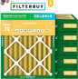 Filterbuy 20x24x4 Air Filter MERV 11 Superior Pet & Allergy Defense, by Filterbuy