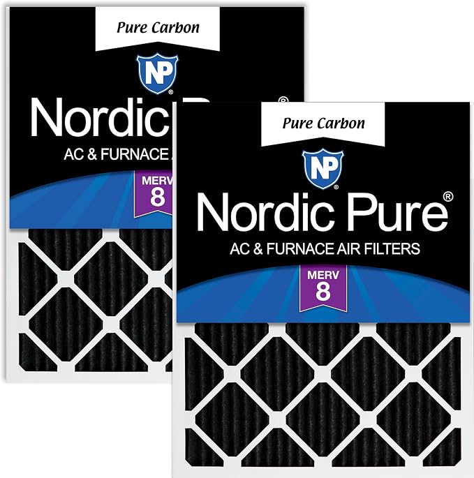 Nordic Pure 12x12x1 Pure Carbon Pleated Odor Reduction Furnace Air Filters 2 by NordicPure