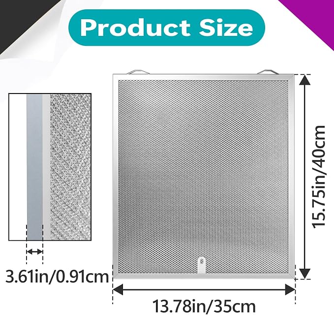 4 Pcs S99010430-002 Range Hood Filters Compatible - Image 3