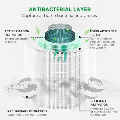 Afloia Toxin Romover Filter for KILO/KILOPRO/KILOPLUS/MIRO/MIROPRO Air Purifiers - Image 3