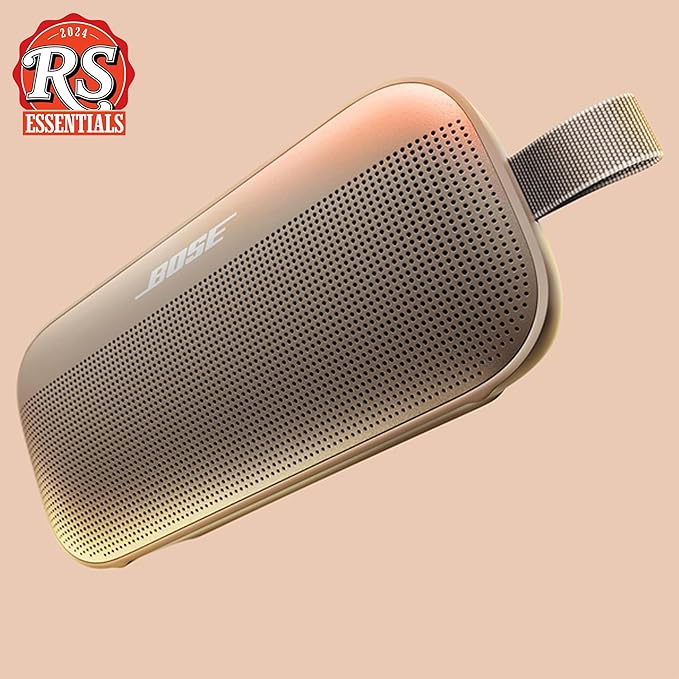 Bose SoundLink Flex Bluetooth Speaker (2nd Gen) - Portable Outdoor Speaker with Hi-Fi Audio, Waterproof and Dustproof, USB-C, Up to 12 Hours Battery Life, Sandstone
