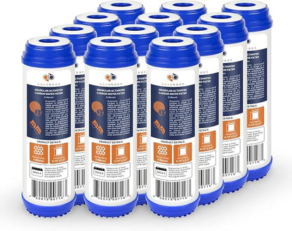 Aquaboon 5 Micron 10 x 2.5 Granular Activated Carbon Water Filter Cartridge GAC by Aquaboon