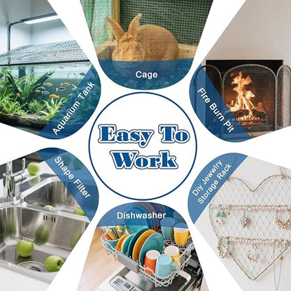 6 Pcs Stainless Steel Wire Mesh Sheet 20 Mesh Air Vent Fine Meshs 1mm Hole - Image 7