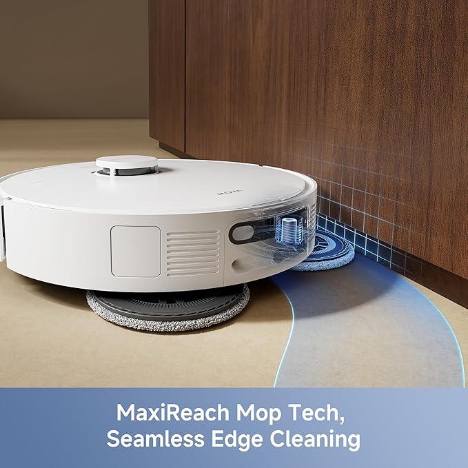 Mova E40 Ultra Robot Vacuum and Mop, 19,000Pa Suction, Extenable & Liftable Mop, All-in-One Station, Auto-Empty, Auto Washing & Hot Air Drying, 360°Obstacle Avoidance, App & Voice Control