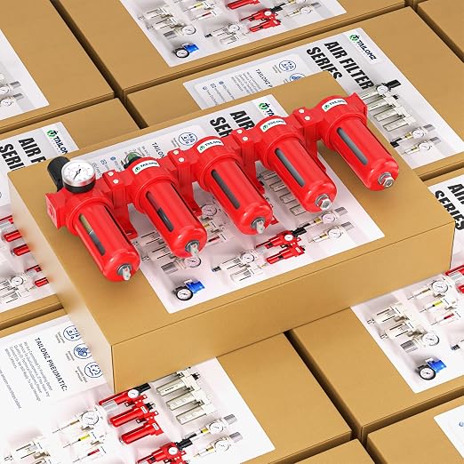 TAILONZ PNEUMATIC 0-150PSI 3/8 Inch NPT Red Industrial Grade 5 Stage Air Drying - Image 9