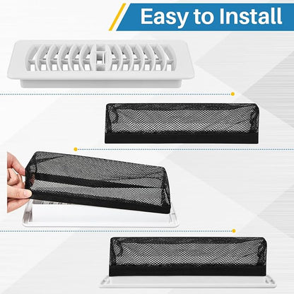 Zonon 12 Pcs 4 x 12 Inch Floor Register Cover Trap Vent Screen - Image 3