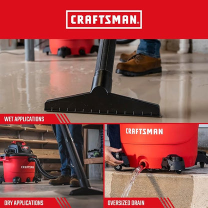 CRAFTSMAN CMXEVBE18595 16 Gallon 6.5 Peak HP Wet Dry Vac, Heavy-Duty Shop - Image 4