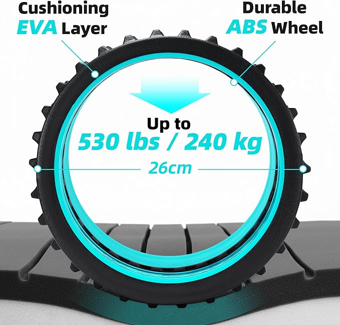 Back Roller for Back Pain Reliefn & Stretching, Deep Tissue Massage Roller Supports Up to 530 lbs / 240 kg, 5.5''-7.5'' Curved Foam Roller for Home Physical Stretching