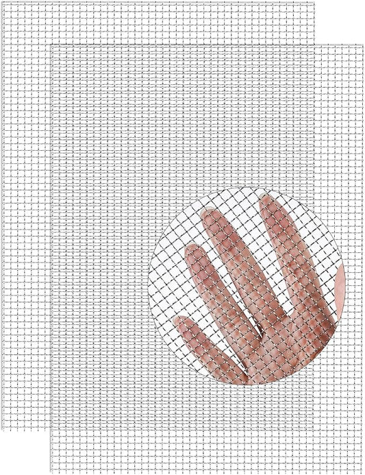 2Pack 5Mesh 10'' x 14'' Wire Mesh Screen, 304 Stainless Steel Anti-Rusted Mesh by TOYPOPOR