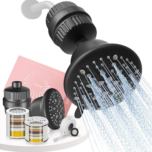 Cobbe Luxury Double Filtered Shower Head, High Output 16+20 Stages – 99% by Cobbe