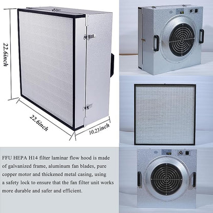 HEPA H14 Filtration Laminar Flow Hood（Include HEPA Filter）, Updated Fan Filter - Image 5