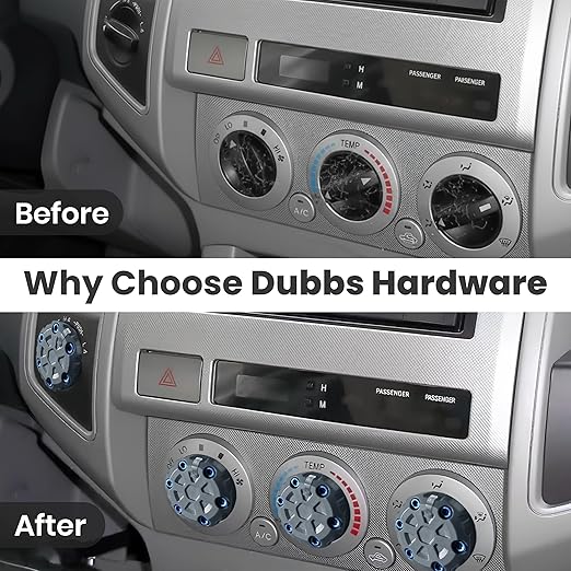 4 Pack - 2nd Gen Tacoma Accessories AC Knob Upgrade - 2005,2006,2007,2008,2009,2010,2011,2012,2013,2014,2015 Tacoma Climate Control Dial Mods Set - for Toyota Interior Replacement Kit